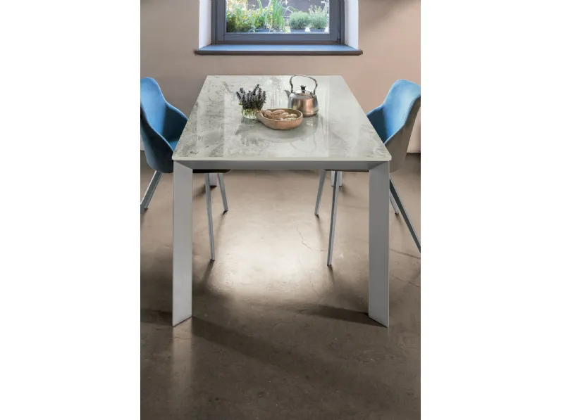 Tavolo in marmo rettangolare Enea Mottes selection in offerta outlet
