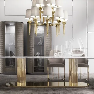 Tavolo in marmo rettangolare Modello monte carlo luxury italia Md work in offerta outlet