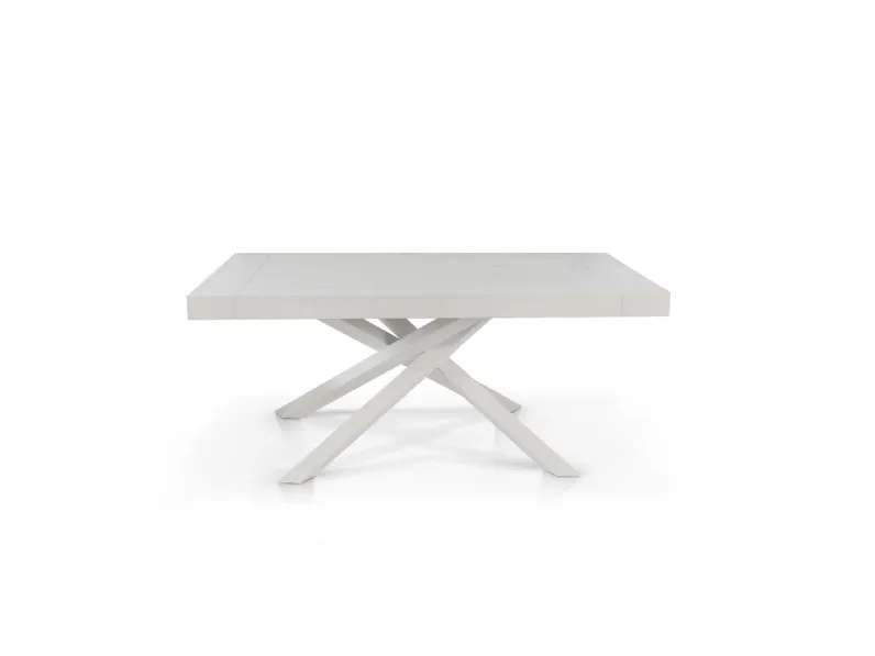 Tavolo in metallo rettangolare Allungabile in 3 finiture colore fine produzione  Md work in Offerta Outlet