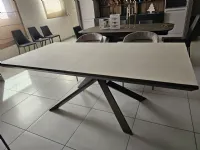 Tavolo rettangolare in metallo Tavolo ceramica luce di Ozzio in Offerta Outlet