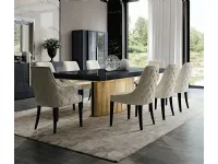 Tavolo in metallo rettangolare Tavolo luxury gold italian table Md work in offerta outlet