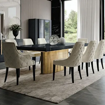 Tavolo in metallo rettangolare Tavolo luxury gold italian table Md work in offerta outlet