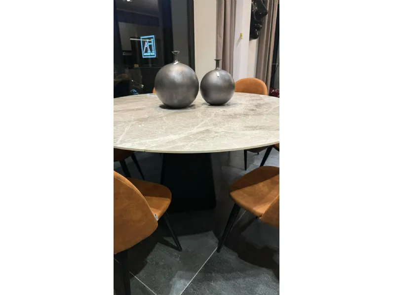 Tavolo rotondo in ceramica Tay di Target point in Offerta Outlet 