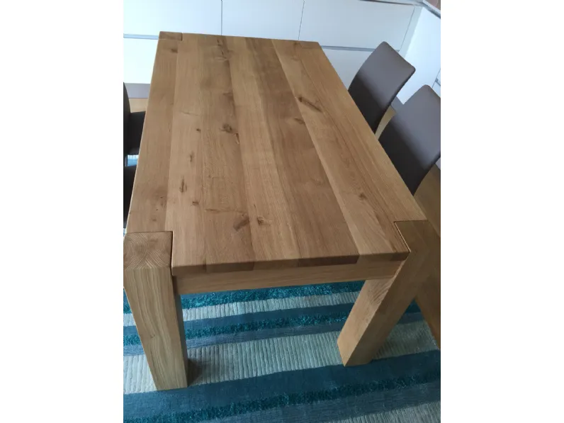 tavolo artigianale in legno rovere massello