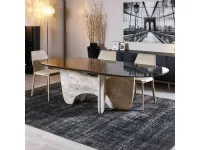 Tavolo in vetro ovale Masai outlet Diotti.com a prezzo ribassato