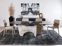 Tavolo in vetro ovale Masai outlet Diotti.com a prezzo ribassato