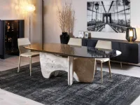 Tavolo in vetro ovale Masai outlet Diotti.com a prezzo ribassato