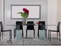 Tavolo fisso Tavolo ovale mod.adelchi in cristallo in promo-sconto del 45% Artigianale a soli 2190