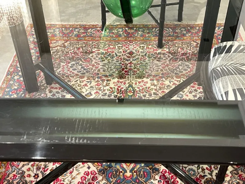 Tavolo in vetro quadrato Bamboo Giorgetti a prezzo ribassato