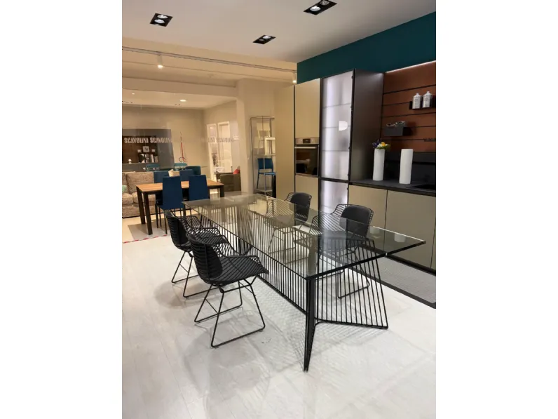Tavolo rettangolare in vetro Anapo di Driade in Offerta Outlet