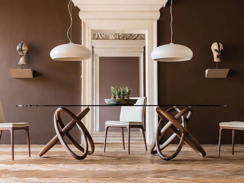 Tavolo Carioca Cattelan italia in vetro Fisso scontato 25%
