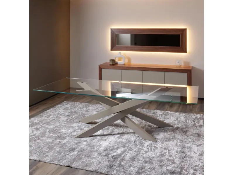 Tavolo rettangolare Connor outlet Diotti.com scontato del 62%