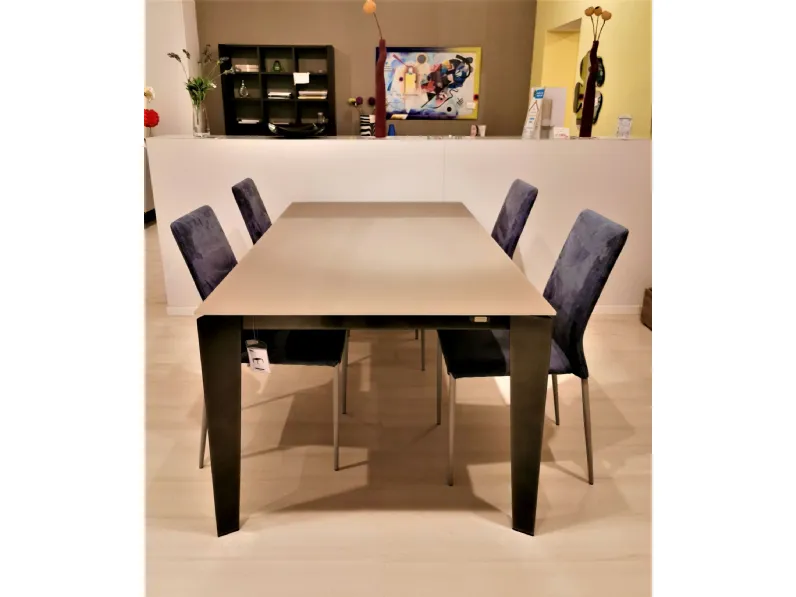 Tavolo in vetro rettangolare Cruz Bontempi in offerta outlet