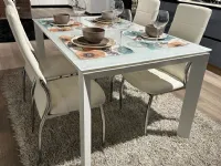 Tavolo in vetro rettangolare Diamante La casa moderna in offerta outlet