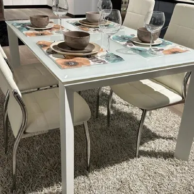Tavolo in vetro rettangolare Diamante La casa moderna in offerta outlet