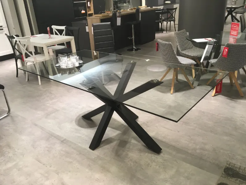 Tavolo in vetro rettangolare Dumbar Collezione esclusiva in offerta outlet