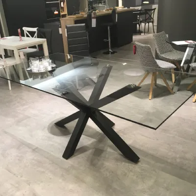 Tavolo in vetro rettangolare Dumbar Collezione esclusiva in offerta outlet