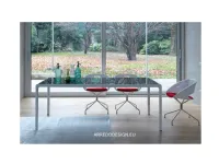 Tavolo in vetro rettangolare Flu  Dexo in offerta outlet