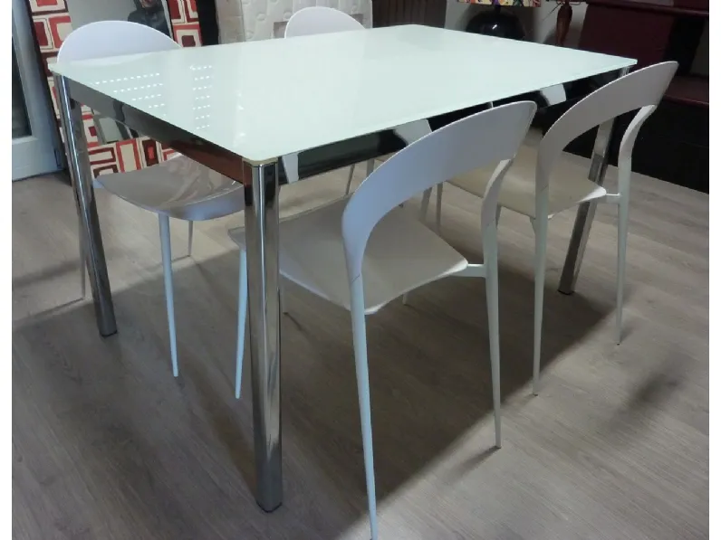 Tavolo in vetro rettangolare Performance Calligaris in offerta outlet