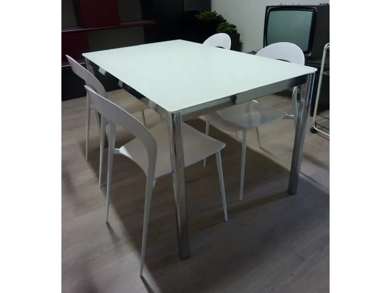 Tavolo in vetro rettangolare Performance Calligaris in offerta outlet