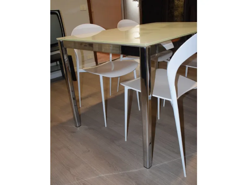 Tavolo in vetro rettangolare Performance Calligaris in offerta outlet