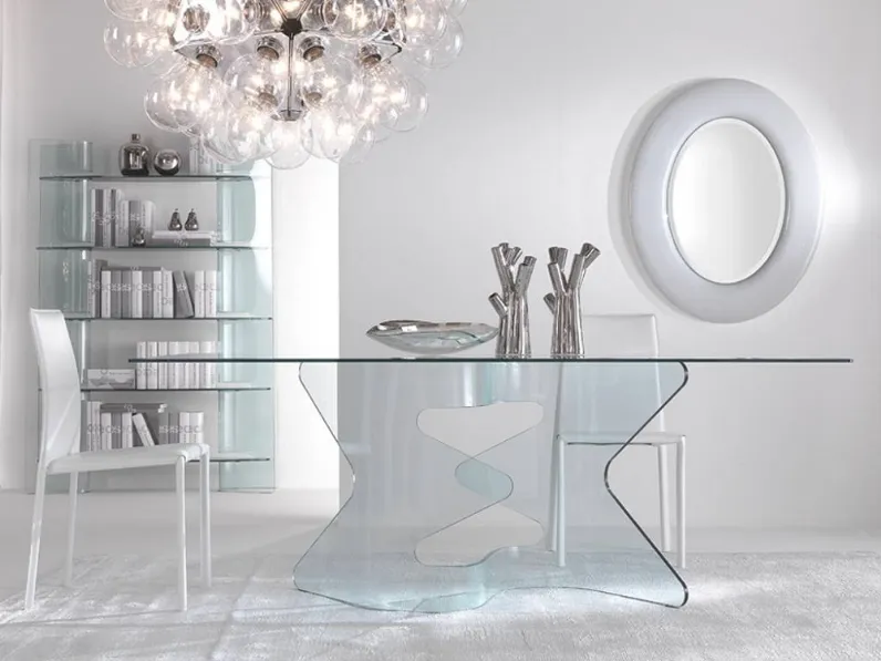 Tavolo Tavolo in vetro mod.axel scontato del 30% Artigianale in OFFERTA OUTLET -50%