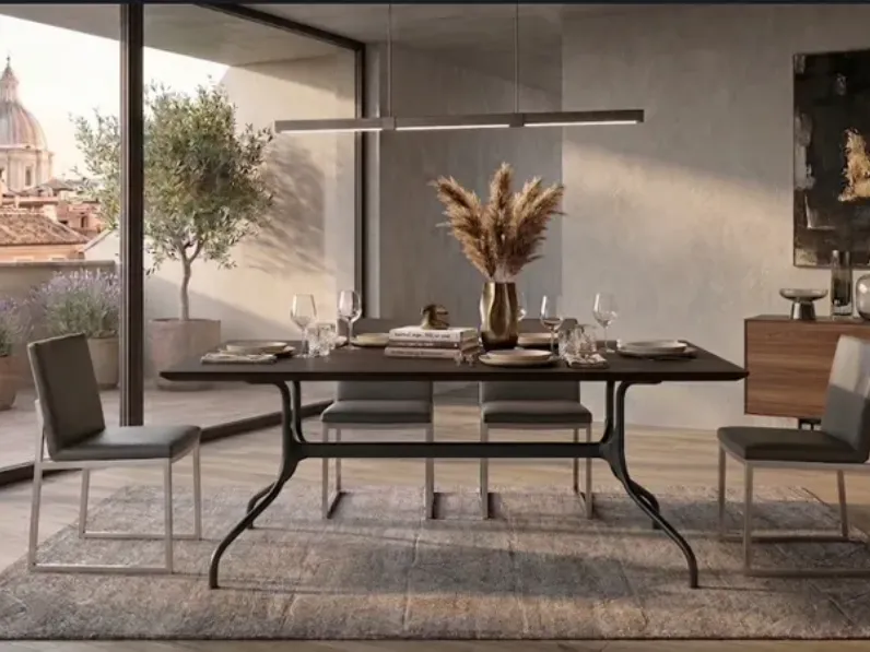 Tavolo in legno rettangolare Tavolo mila' piano in vetro  magis Magis a prezzo scontato