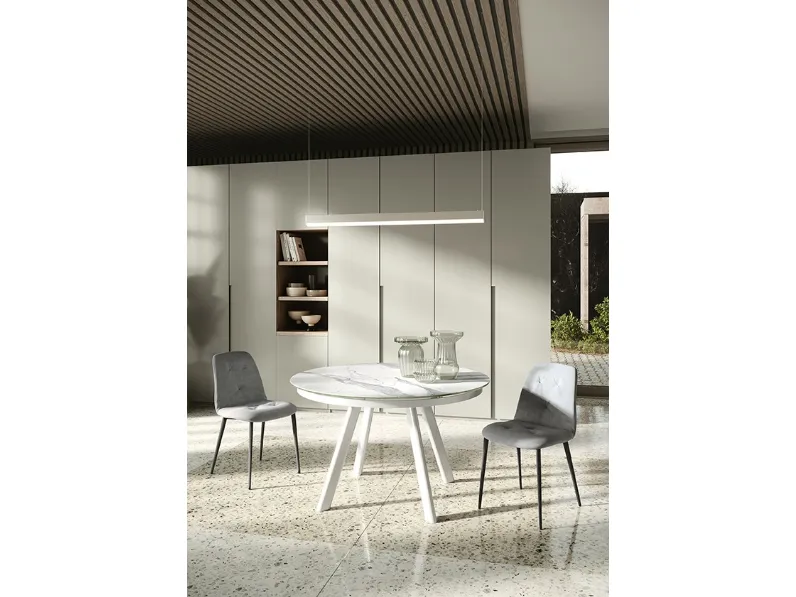 Tavolo in vetro rotondo Brooklyn rotondo Ingenia a prezzo ribassato