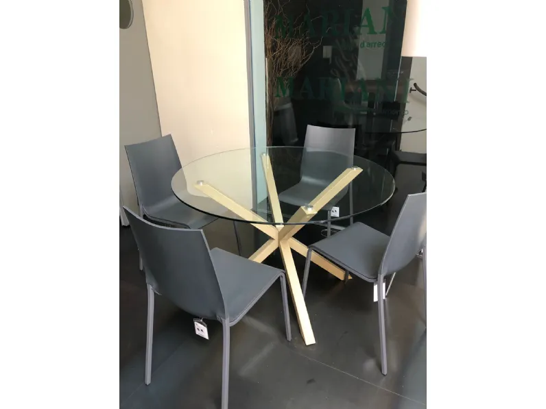 Tavolo in vetro rotondo Produzione propria Artigianale a prezzo scontato