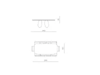 Tavolo in vetro sagomato Tavolo eclipse  Md work in offerta outlet