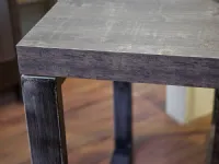 tavolo industrial  fisso in ferro e piano  smile cemento scuro