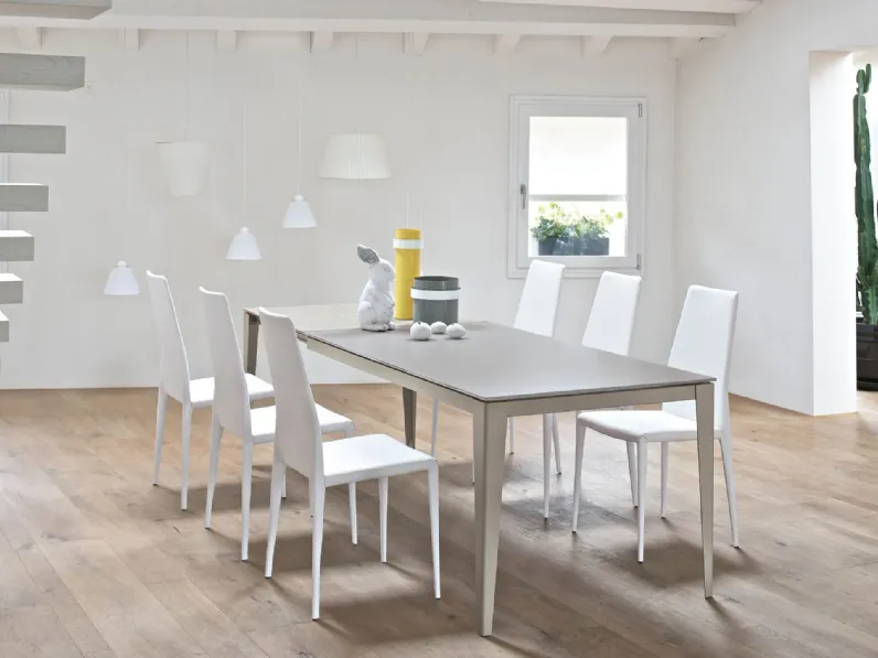 Tavolo rettangolare in vetro Dom * di Ingenia in Offerta Outlet