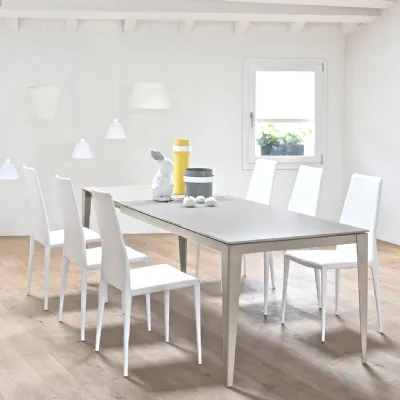 Tavolo rettangolare in vetro Dom * di Ingenia in Offerta Outlet