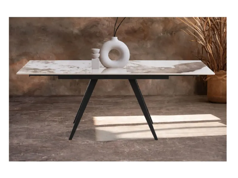 Tavolo Janet Collezione esclusiva in ceramica Rettangolare allungabile scontato 30%