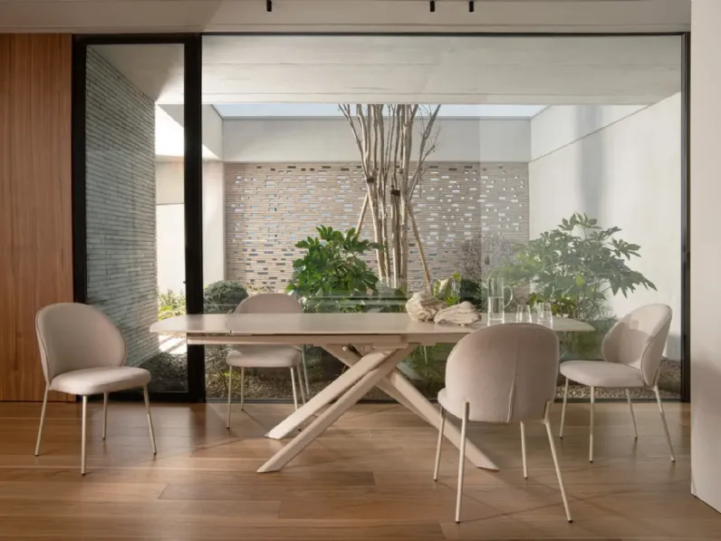 Tavolo Joakim ivory Bizzotto in ceramica Allungabile scontato 40%