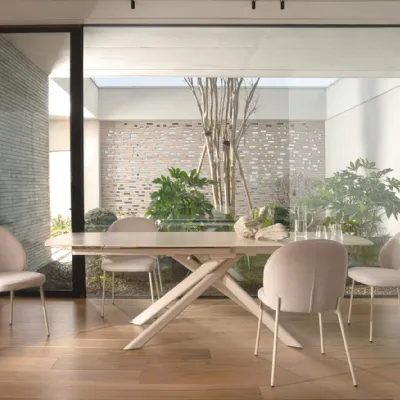Tavolo Joakim ivory Bizzotto in ceramica Allungabile scontato 40%