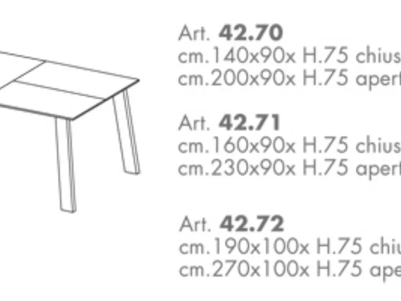 Tavolo Kalua Ingenia in laminato Allungabile