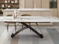 Tavolo in ceramica rettangolare King Capodarte in offerta outlet