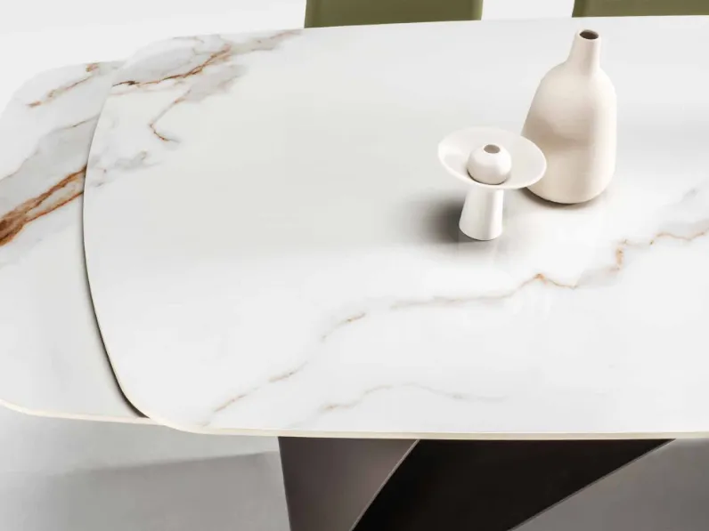 Tavolo in ceramica rettangolare King Capodarte in offerta outlet