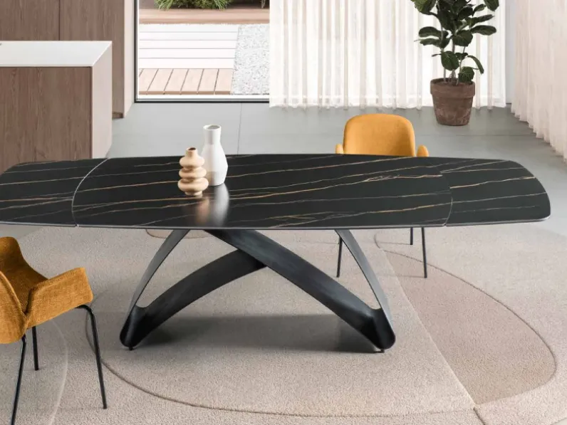 Tavolo in ceramica rettangolare King Capodarte in offerta outlet