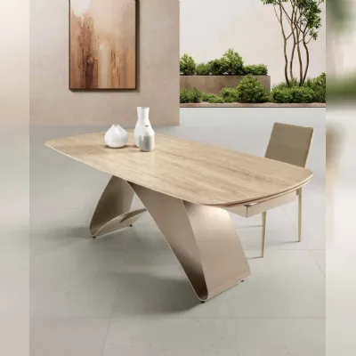 Tavolo in ceramica rettangolare King Capodarte in offerta outlet