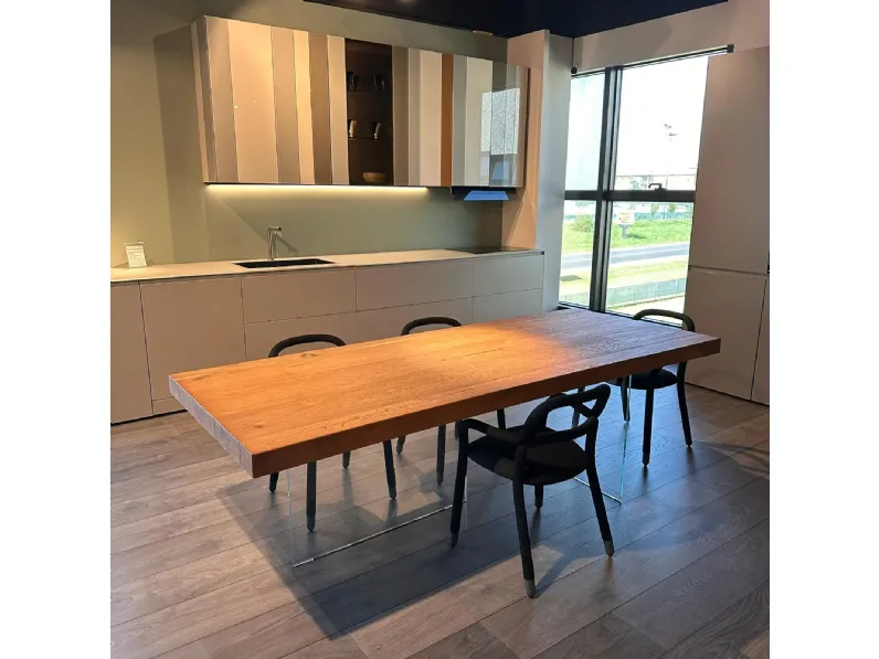 Tavolo in legno e resina rettangolare Air Lago in offerta outlet