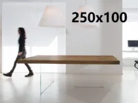 Tavolo in legno rettangolare Air wildwood 250x100 Lago in offerta outlet