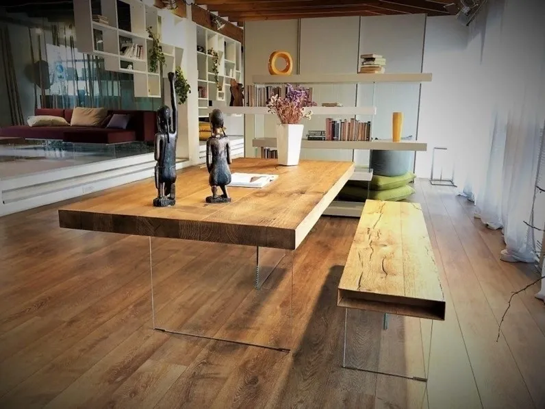 Tavolo in legno rettangolare Air wildwood 250x100 Lago a prezzo scontato