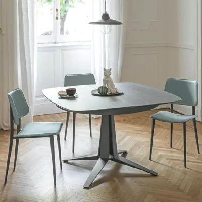 Tavolo quadrato in legno Link di Midj in Offerta Outlet