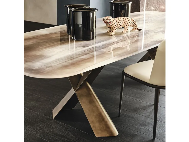 Tavolo in vetro rettangolare Mad max crystalart Cattelan italia a prezzo ribassato