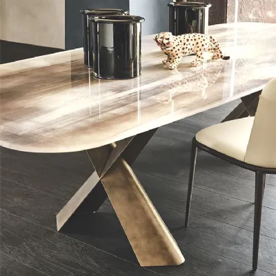 Tavolo in vetro rettangolare Mad max crystalart Cattelan italia a prezzo ribassato