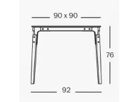 Tavolo Tavolo steelwood 90x90 in hpl bianco magis Magis in OFFERTA OUTLET -58%
