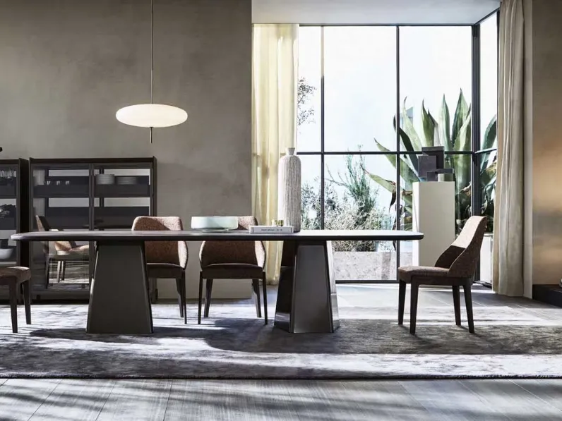 Tavolo ovale in legno Mayfair di Molteni & c in Offerta Outlet 