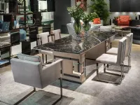 TAVOLO Md workLuxury italia nabuk e marmo SCONTATO a PREZZI OUTLET